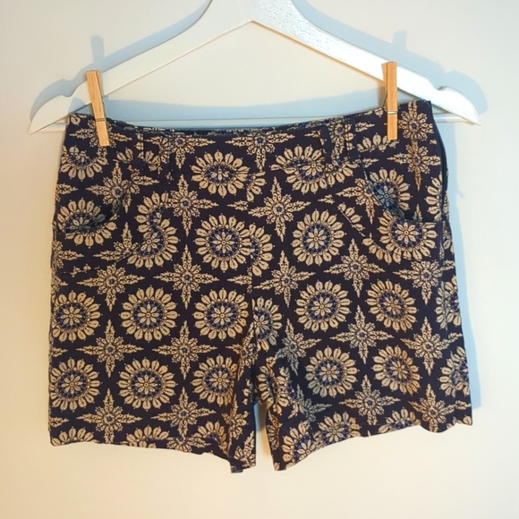 Anthropology Elevenses boho meets dress shorts cotton/linen weave - Picture 1 of 12